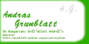 andras grunblatt business card